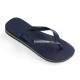 Tong Havaianas H Brazil Logo pour Homme Bleu Navy