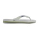 Tong Havaianas H Brazil Logo pour Homme Blanc