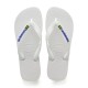 Tong Havaianas H Brazil Logo pour Homme Blanc
