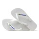Tong Havaianas H Brazil Logo pour Homme Blanc