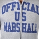 Sweat Capuche Us Marshall Zip Gris Chiné / Marine