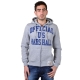 Sweat Capuche Us Marshall Zip Gris Chiné / Marine