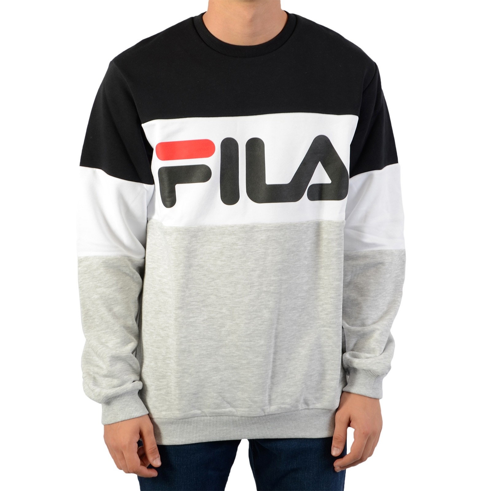 Sweat Fila Men Straight Blocked Crew
