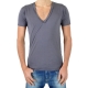T-Shirt Eleven Paris L2 Basic Big V SS Gris Rock
