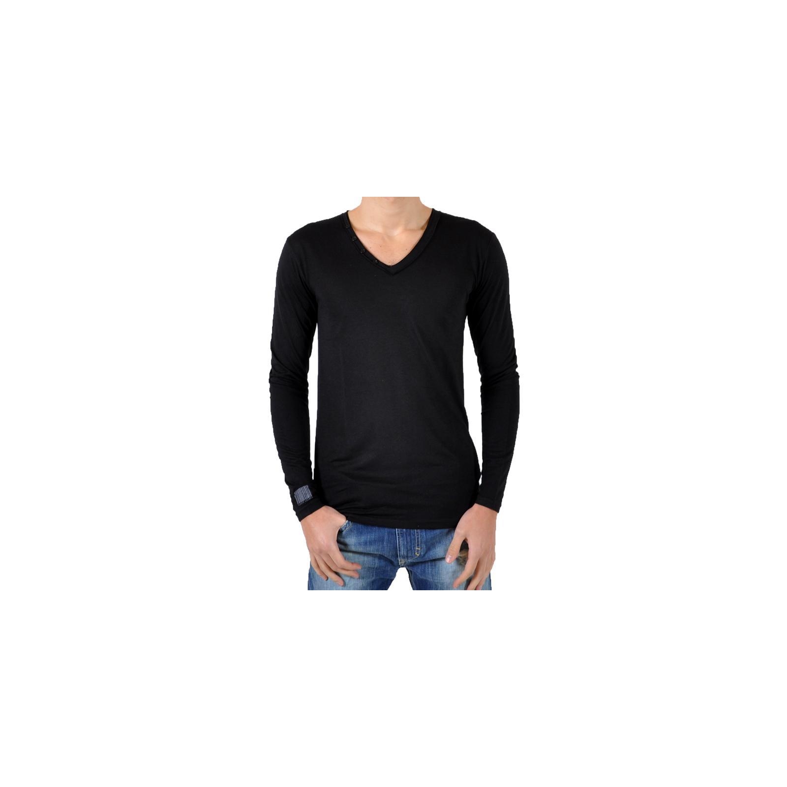 T-Shirt Eleven Paris L2 Basic V Button LS Noir