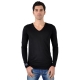 T-Shirt Eleven Paris L2 Basic V Button LS Noir