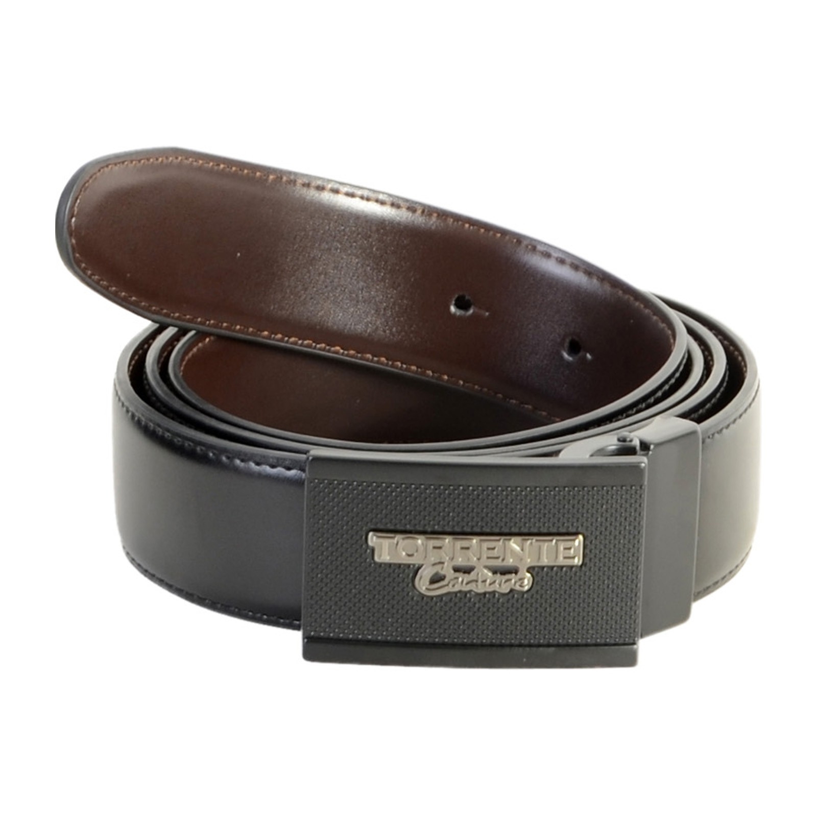  Ceinture Torrente Avec Boite Cadeau Reversible Noir et Marron CM30