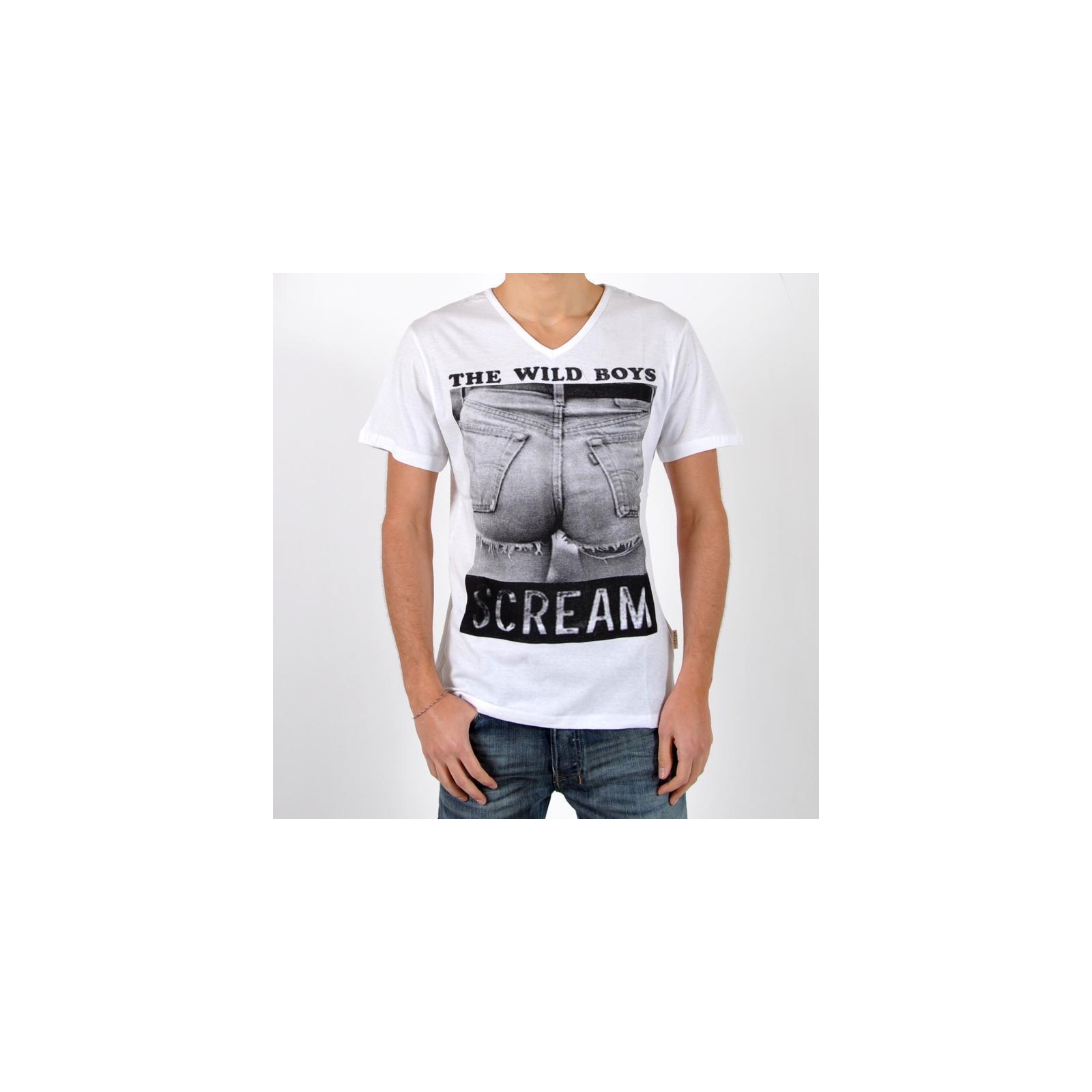 T-Shirt Eleven Paris Wild Boy V Neck Blanc