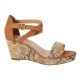 Sandales Compensées The Divine Factory TDF2501 Serpent Camel