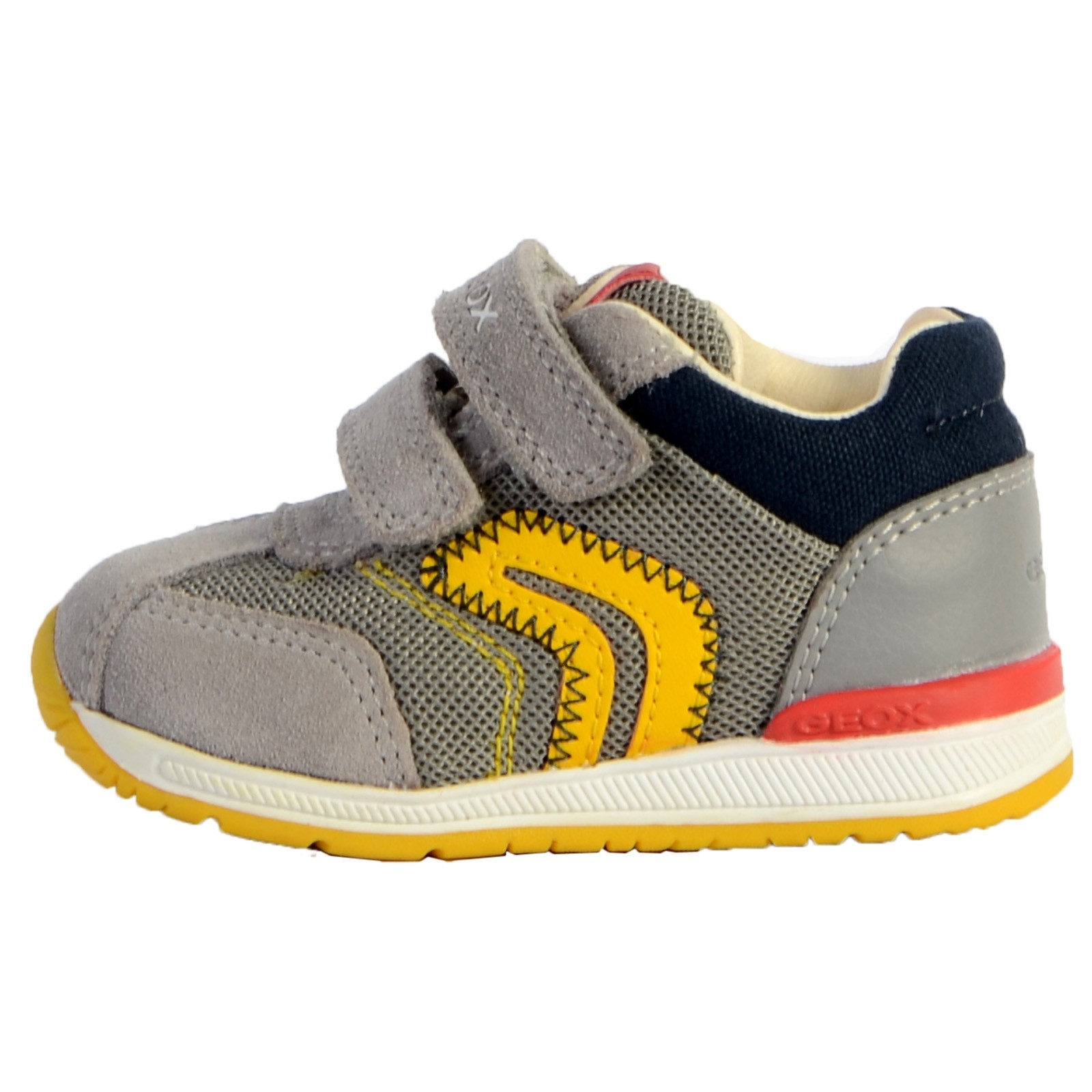 Basket Geox Bébé/Garçons B Rishon B.B - Mesh+Suede