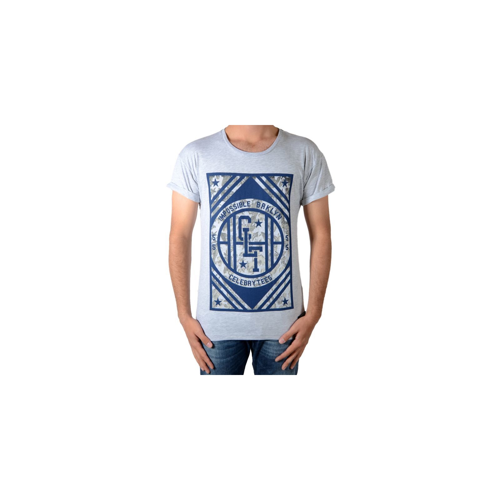 Tee Shirt Celebry Tees Broklyn Gris