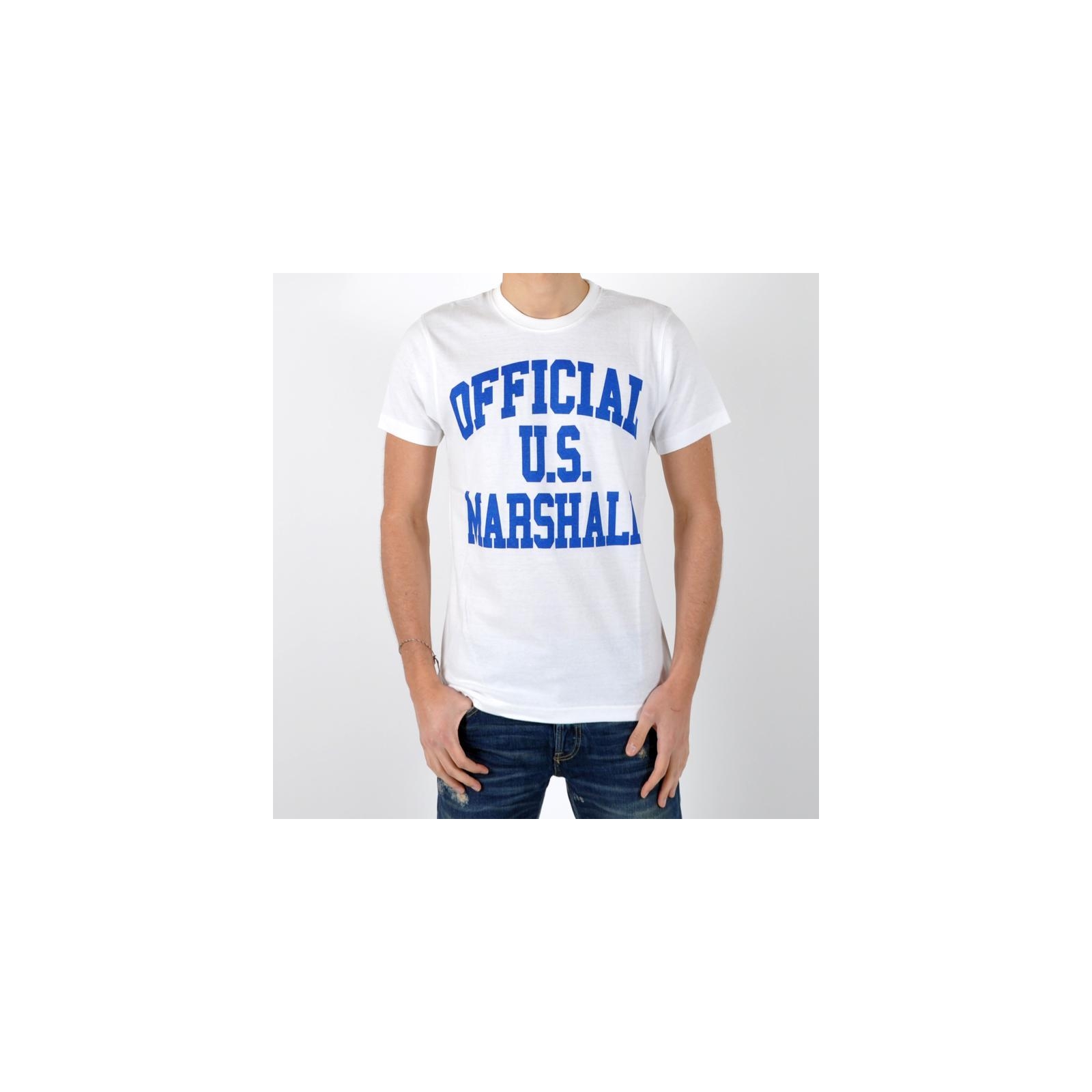 T-Shirt Us Marshall Official Blanc / Bleu Bic