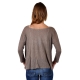 T-Shirt It Hippie 309 Tête de Mort Strass Gris Foncé