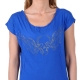 T-Shirt It Hippie 332 Tête de Mort Ailles Bleu
