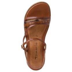 Sandale plate cuir Tamaris