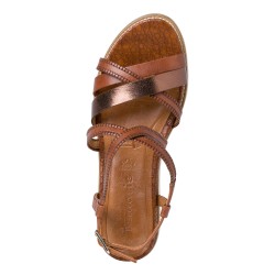 Sandale plate cuir Tamaris