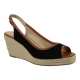 Sandales Compensées The Divine Factory TDFC541 Noir