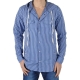 Chemise Capuche Eleven Paris Riggy Bis Bleu Water