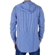 Chemise Capuche Eleven Paris Riggy Bis Bleu Water