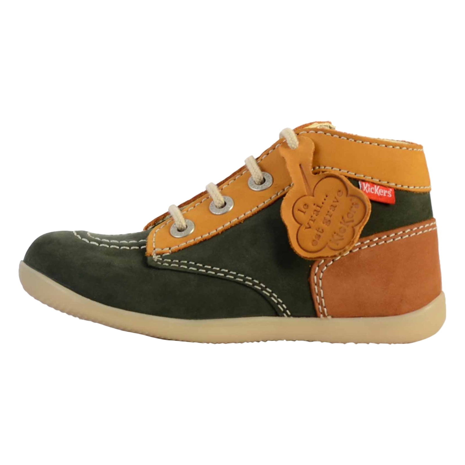 Basket Cuir Enfant Kickers Bonzip