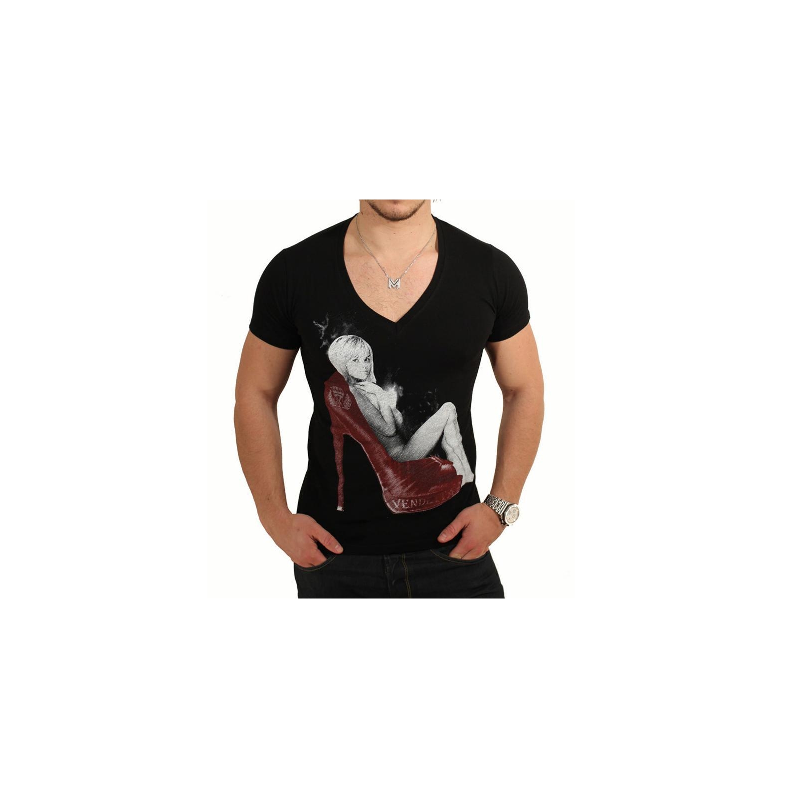 T-Shirt Mickael Vendetta Print Chaussure Femme Noir