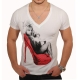 T-Shirt Mickael Vendetta Print Chaussure Femme Blanc