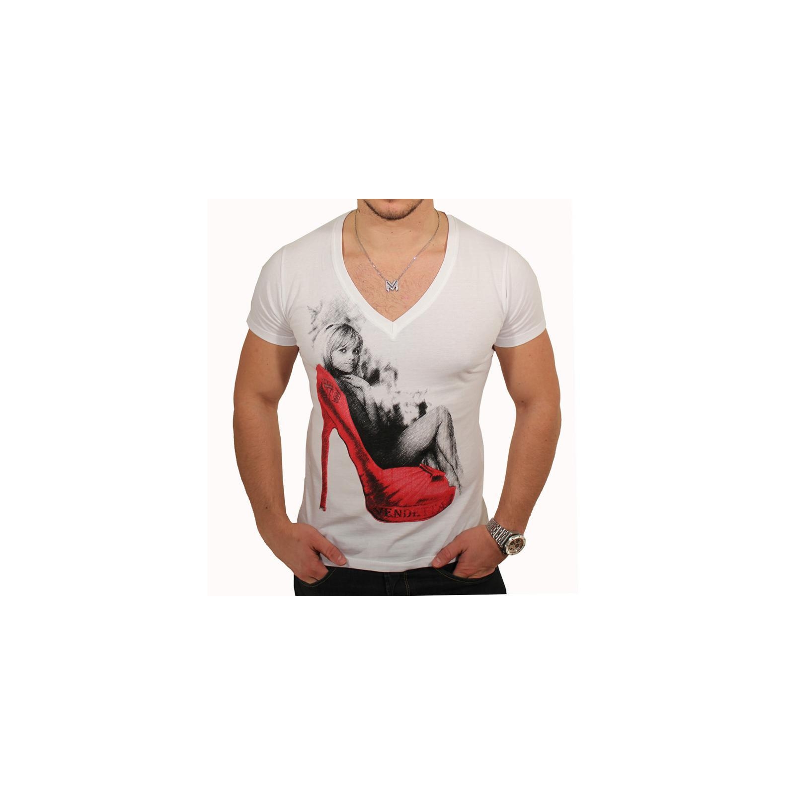 T-Shirt Mickael Vendetta Print Chaussure Femme Blanc