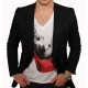 T-Shirt Mickael Vendetta Print Chaussure Femme Blanc