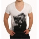T-Shirt Mickael Vendetta Print Lion Blanc