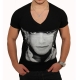 T-Shirt Mickael Vendetta Print Orange Mécanique Noir