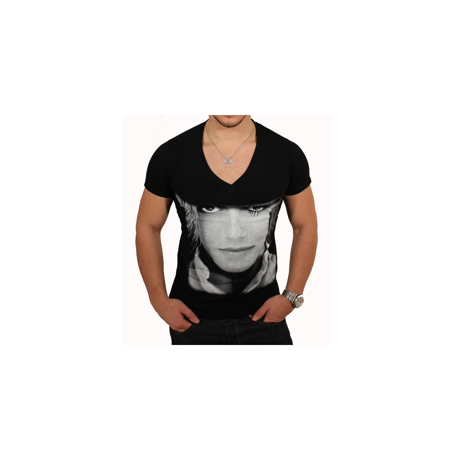 T-Shirt Mickael Vendetta Print Orange Mécanique Noir