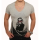 T-Shirt Mickael Vendetta Print Singe 007 Gris