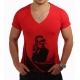T-Shirt Mickael Vendetta Print Singe 007 Rouge