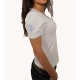 T-Shirt Mickael Vendetta Uni Blanc / Turquoise
