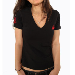T-Shirt Mickael Vendetta Uni Noir / Rouge