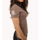 T-Shirt Mickael Vendetta Uni Marron / Blanc