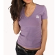 T-Shirt Mickael Vendetta Uni Violet / Blanc
