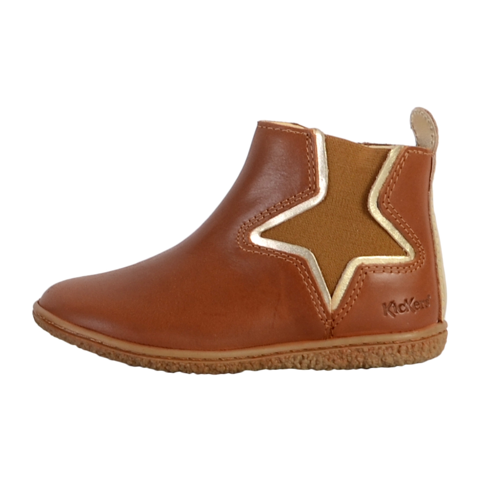 Bottine Cuir Junior Kickers Vermillon 