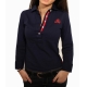 Polo Femme Mickael Vendetta Lion Bleu Marine