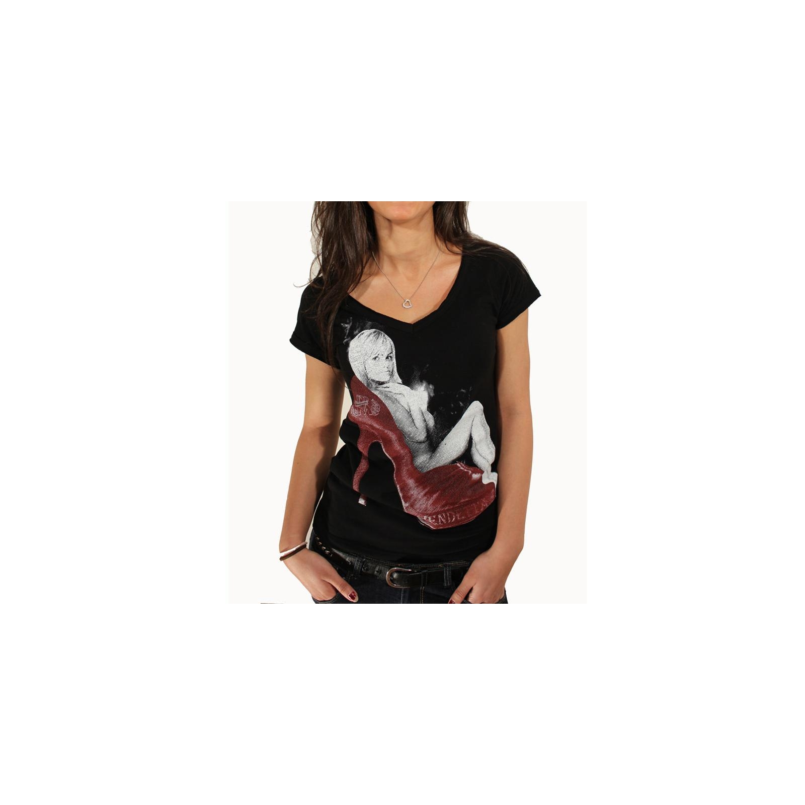 T-Shirt Femme Mickael Vendetta Print Chaussure Femme Noir