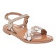 Sandale Cuir Plate Enfant Les Tropeziennes Bonbon