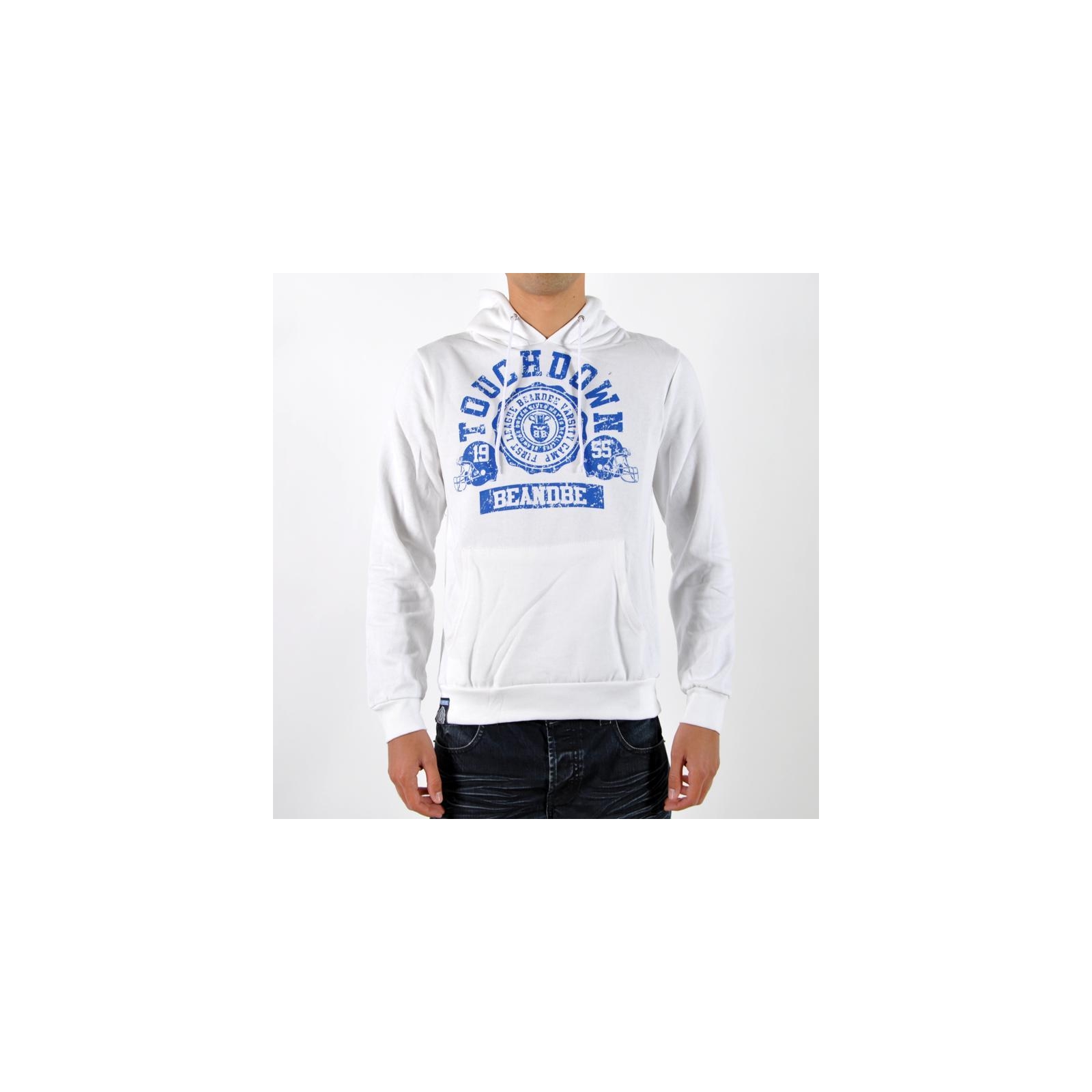 Sweat Capuche Be And Be Touchdown Blanc Bic