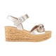 Sandale Compensé Cuir Gabor Satin Met