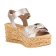 Sandale Compensé Cuir Gabor Satin Met