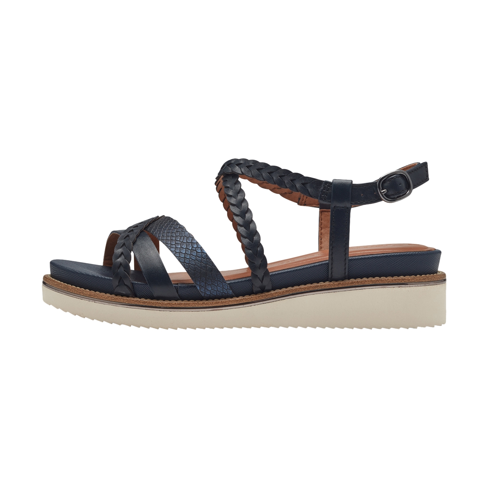 Sandale Compensée Cuir Tamaris