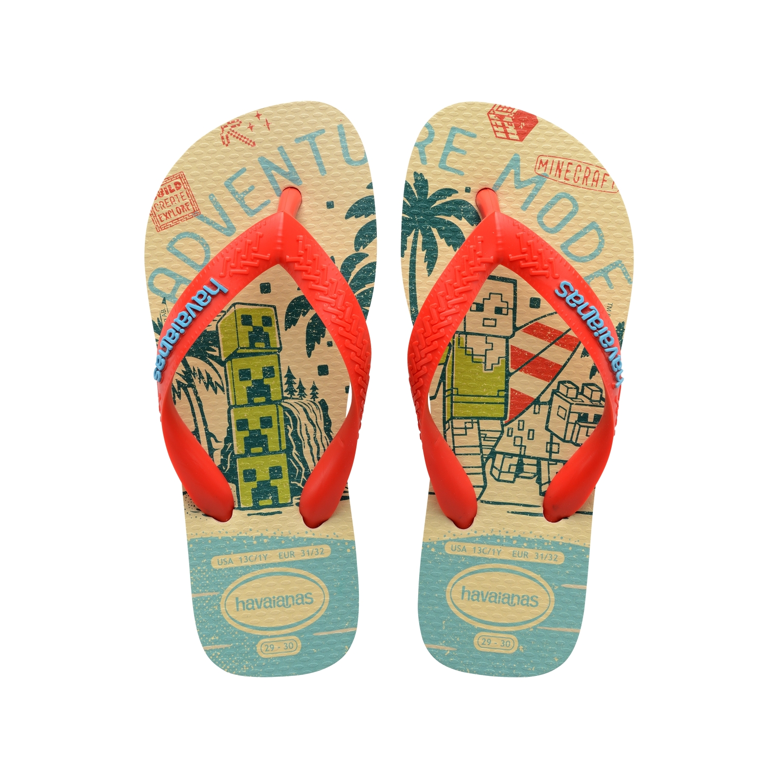 Tong à Enfiler Enfant Havaianas Minecraft