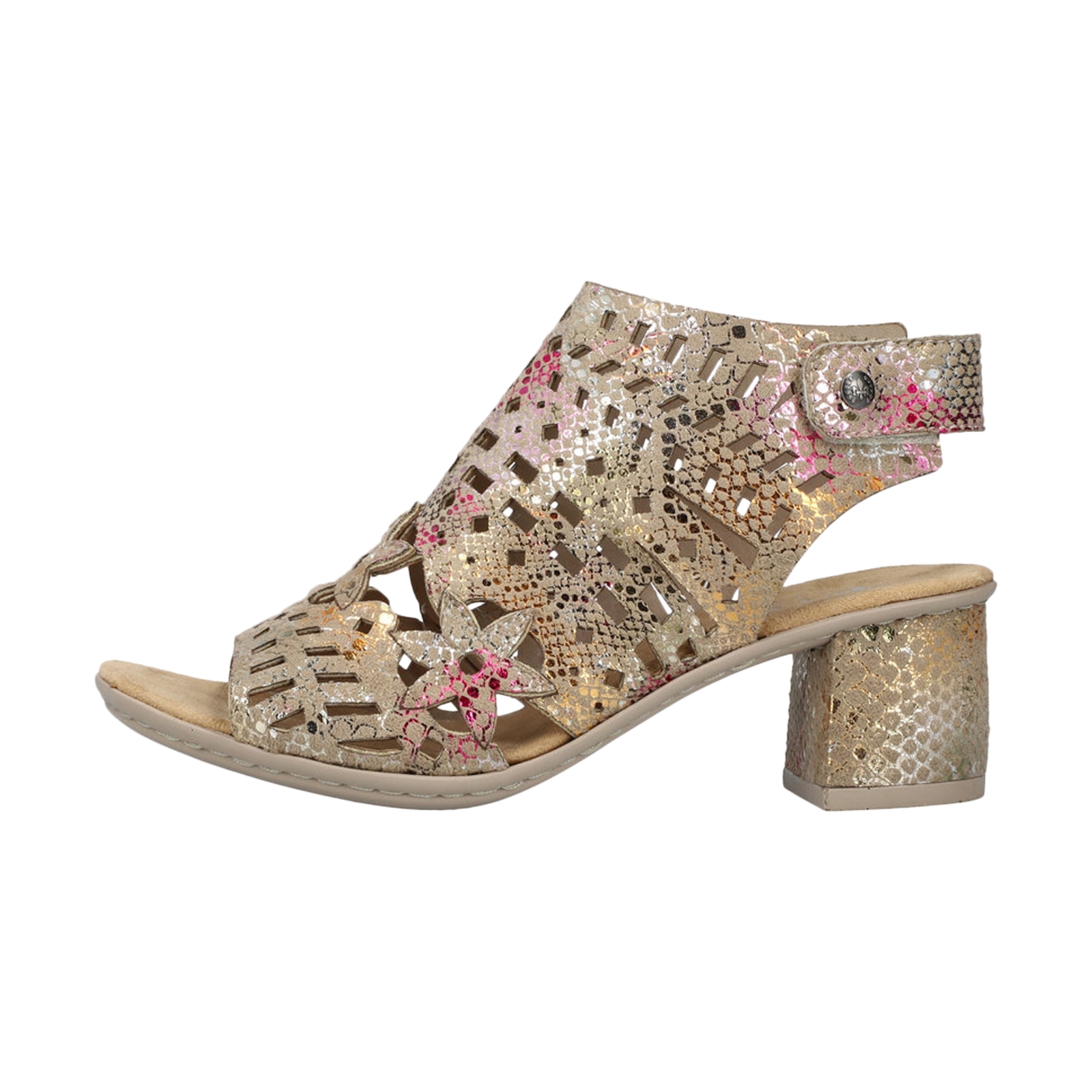 Sandale à Talon Cuir Rieker Reptile14