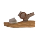 Sandales Compensées Cuir Gabor Satin Met