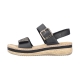 Sandales Compensés Cuir Rieker Rimo