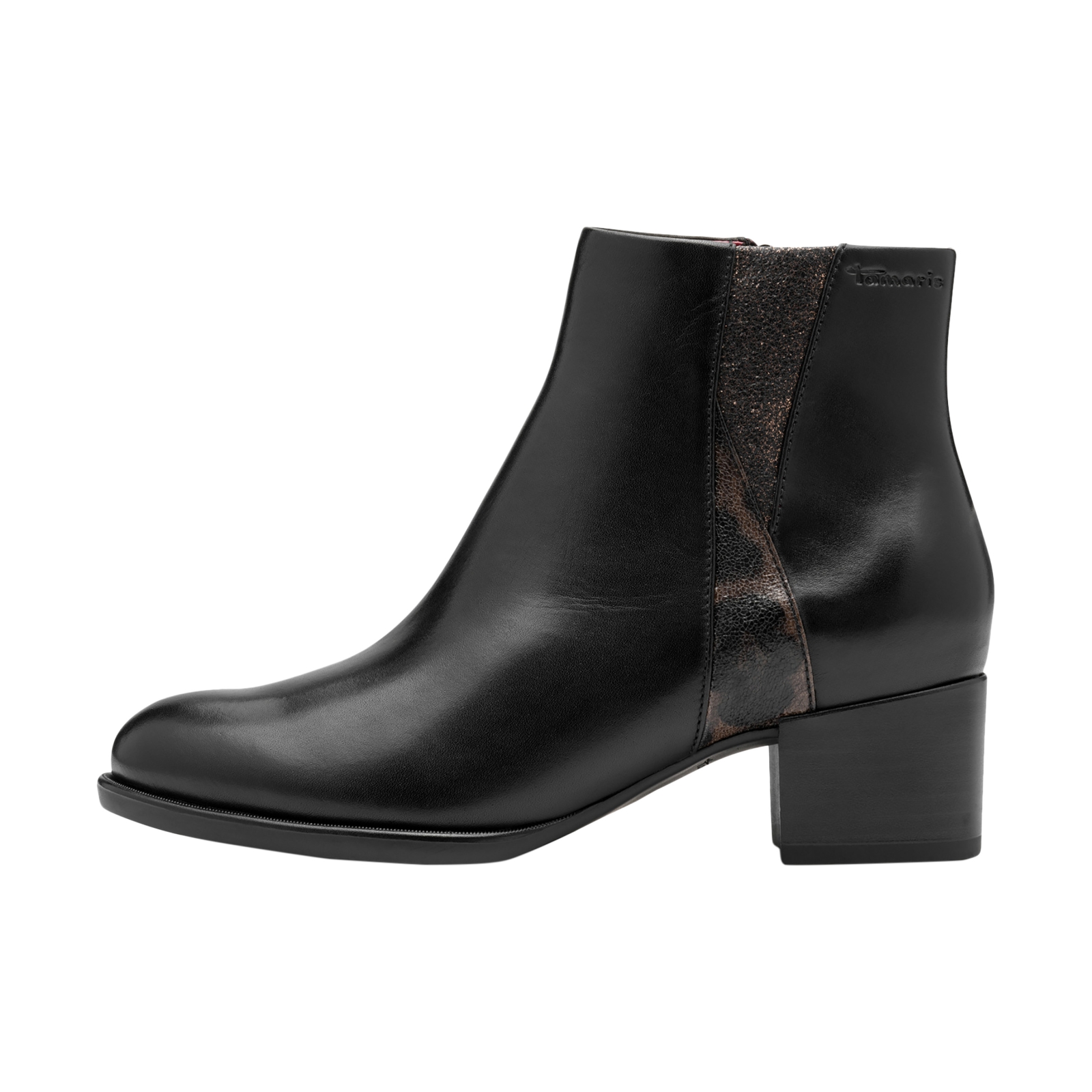 Bottine à Talon Cuir Tamaris